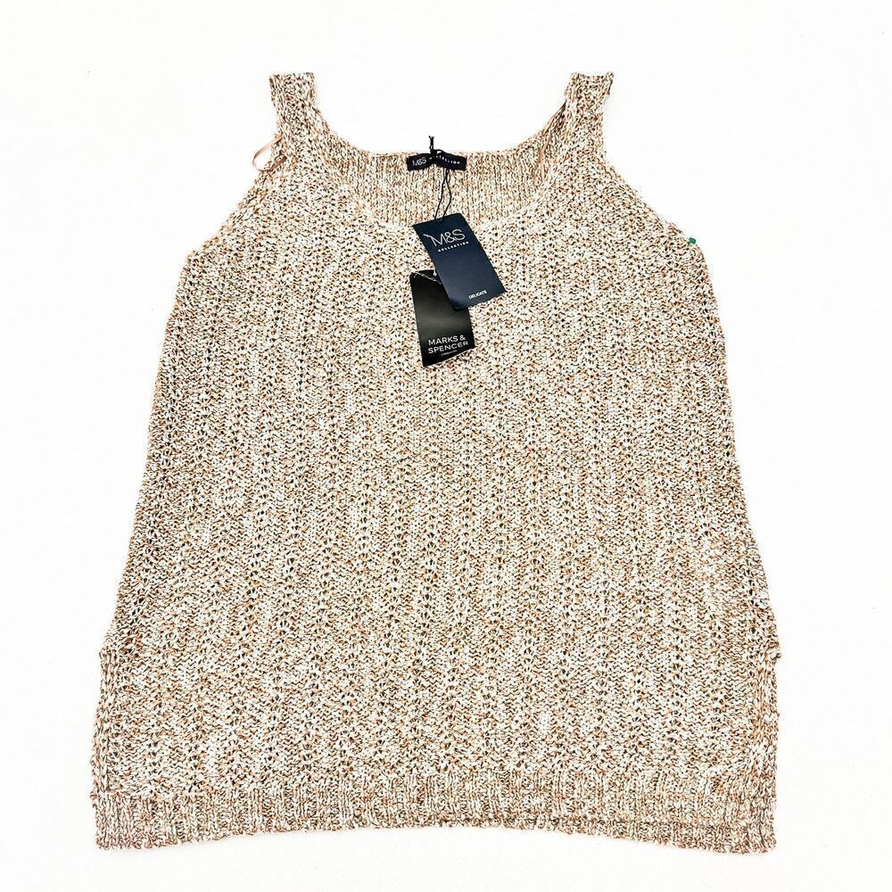 Marks & Spencer Wool Sleeveless Sweater Top Size L
